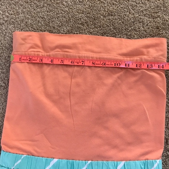 LILLY PULITZER Size M orange combo strapless dress - Picture 7 of 8